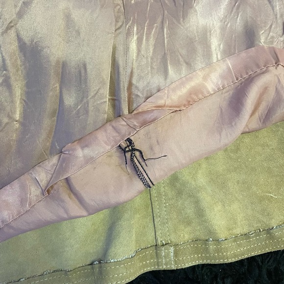 Vintage 70s Gastown Talk Tan Suede Leather Coat Womens Small Retro Boho Grunge - Picture 10 of 10